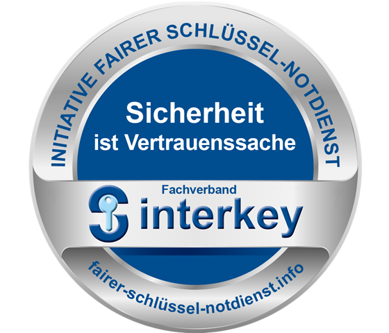 Siegel der Initiative Fairer Schlüssel-Notdienst des Fachverbands Interkey